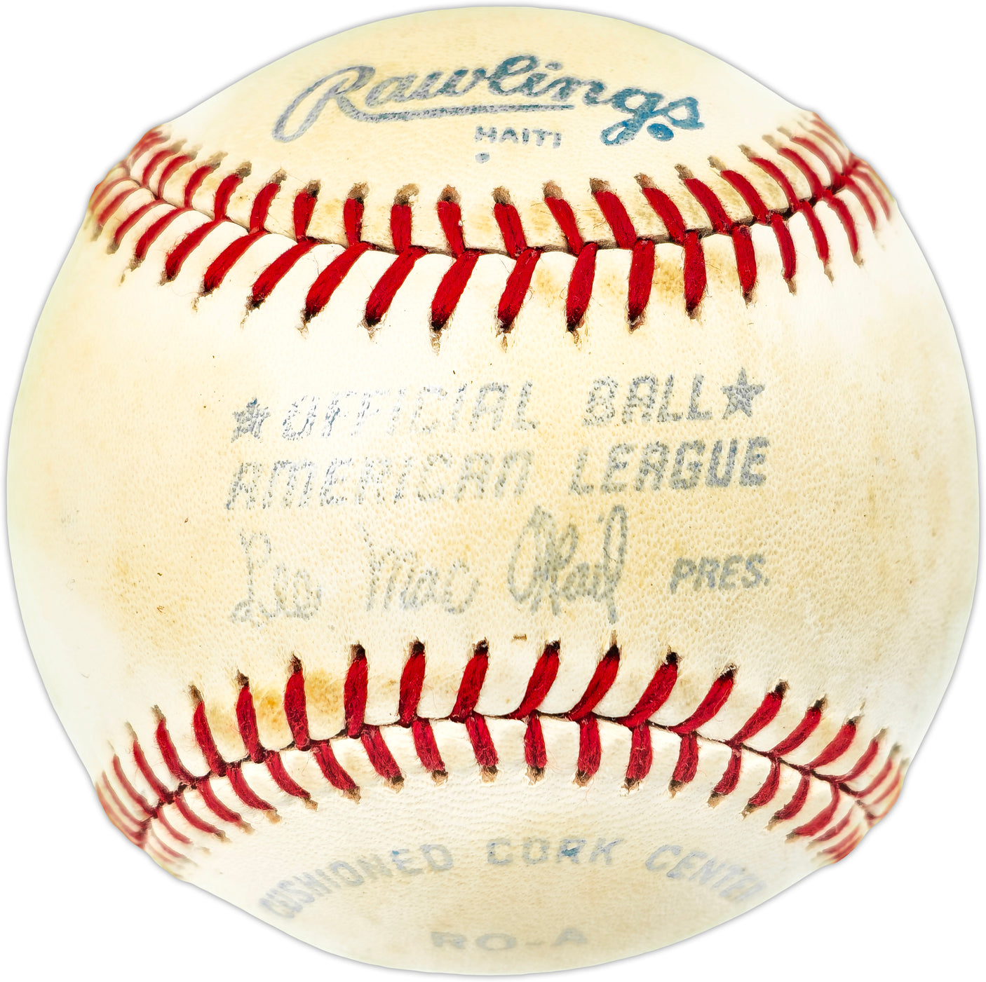 Unsigned MacPhail AL Baseball SKU #238370