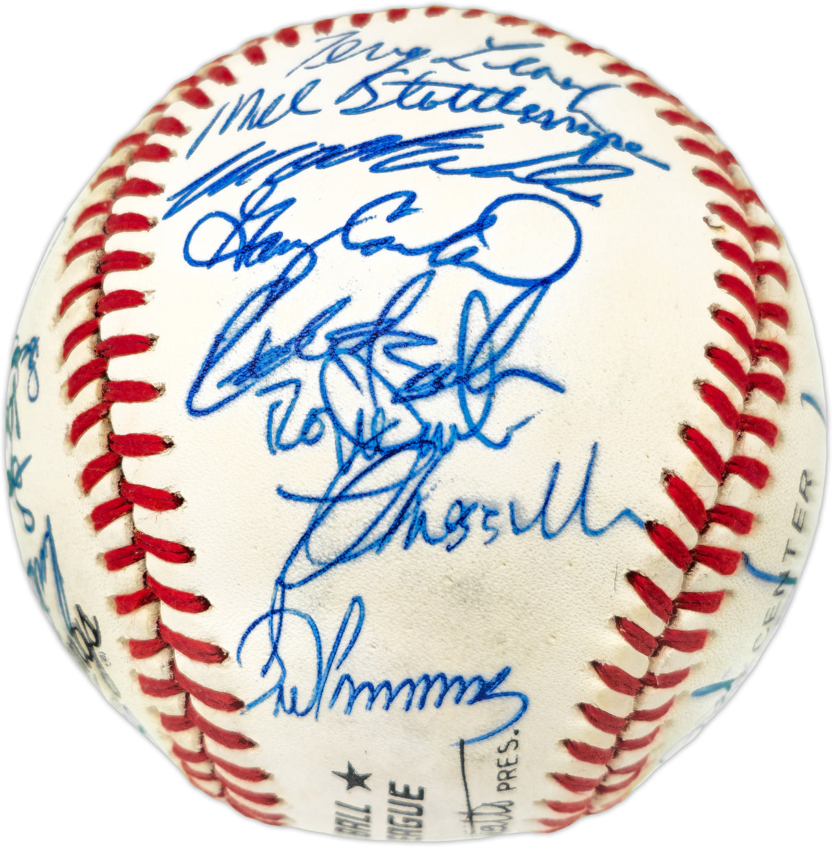 1986 New York Mets Team Autographed Official NL Baseball With 31 Signatures Including Gary Carter PSA/DNA #W03530