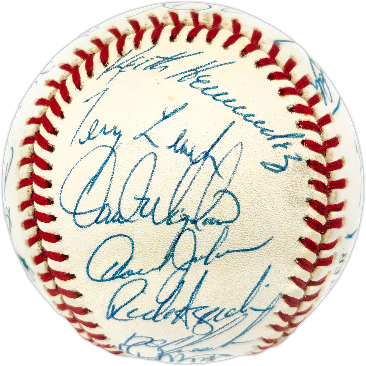 1986 New York Mets Team Autographed Official NL Baseball With 31 Signatures Including Gary Carter PSA/DNA #W03527