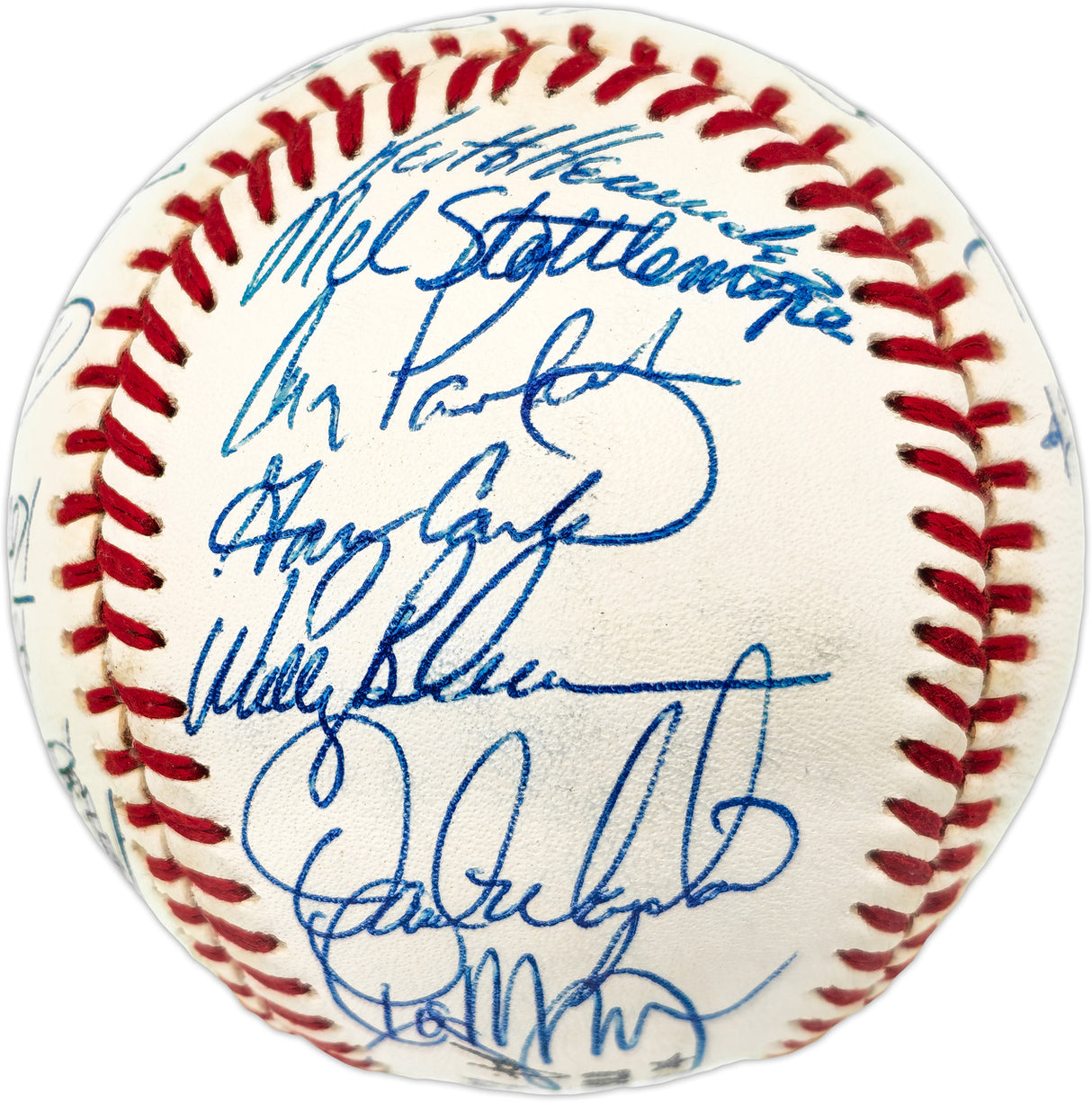 1986 New York Mets Team Autographed Official NL Baseball With 31 Signatures Including Gary Carter PSA/DNA #W03531
