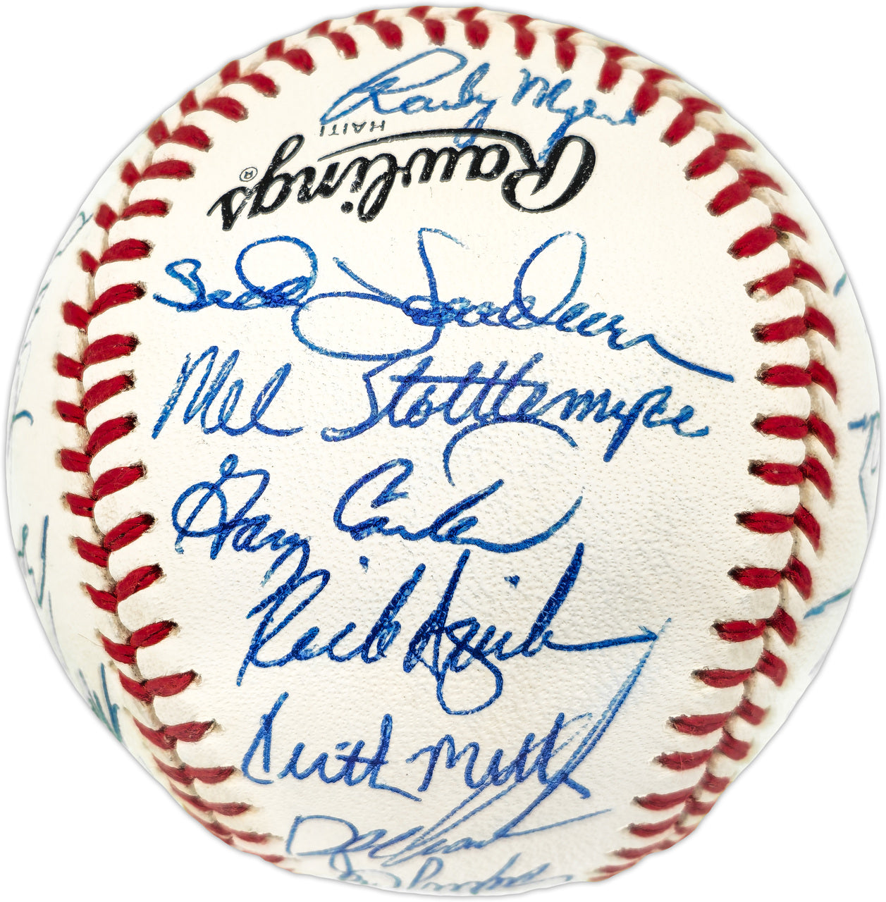 1986 New York Mets Team Autographed Official NL Baseball With 29 Signatures Including Gary Carter PSA/DNA #W03524