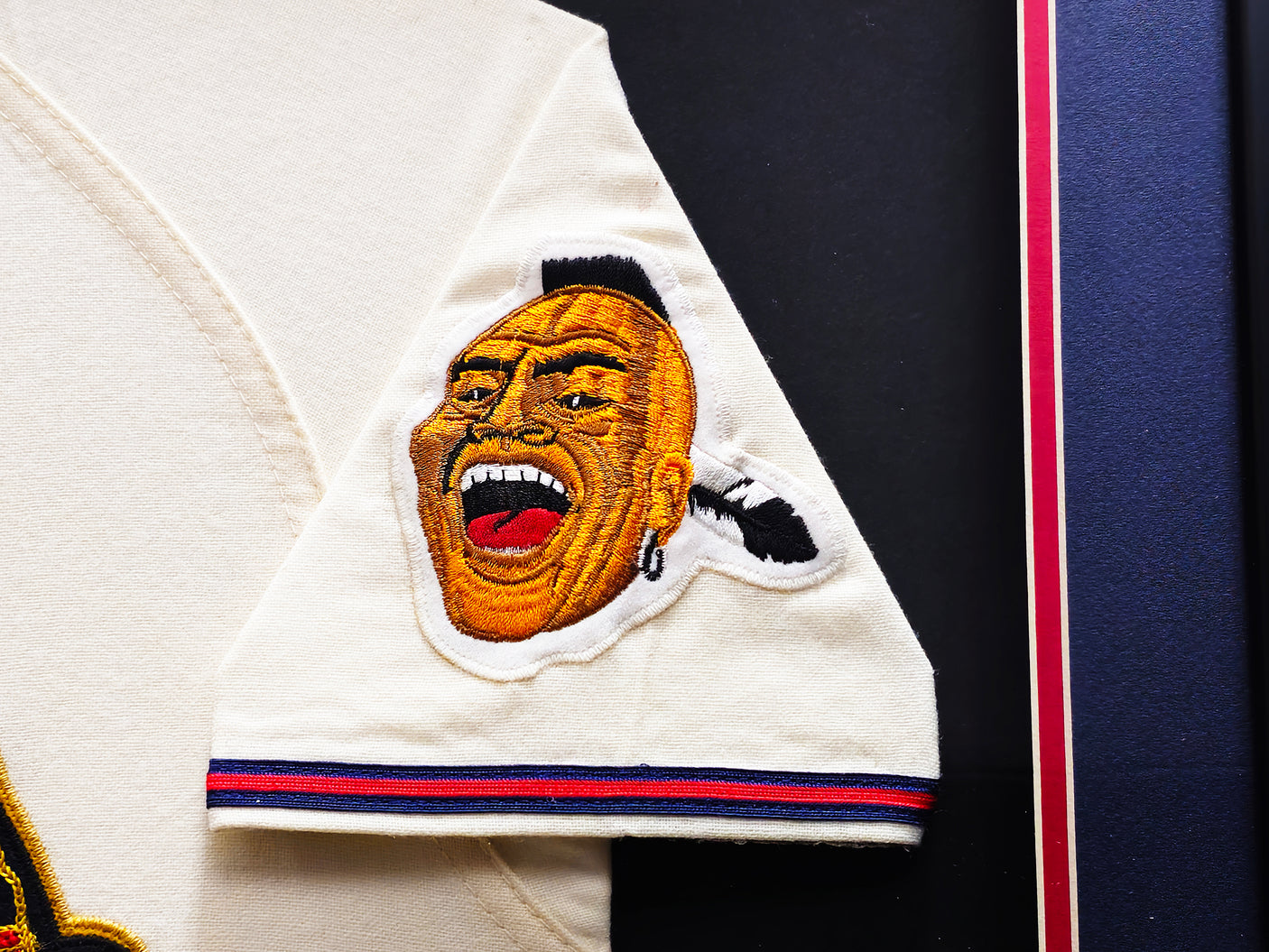 Eddie Mathews Autographed Framed Grey Authentic Mitchell & Ness Jersey Milwaukee Braves Size L Beckett BAS #BK44626