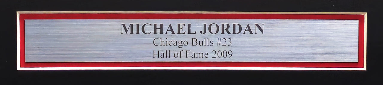 Michael Jordan Autographed Framed White Nike Jersey Chicago Bulls "Best Wishes" JSA #YY39497