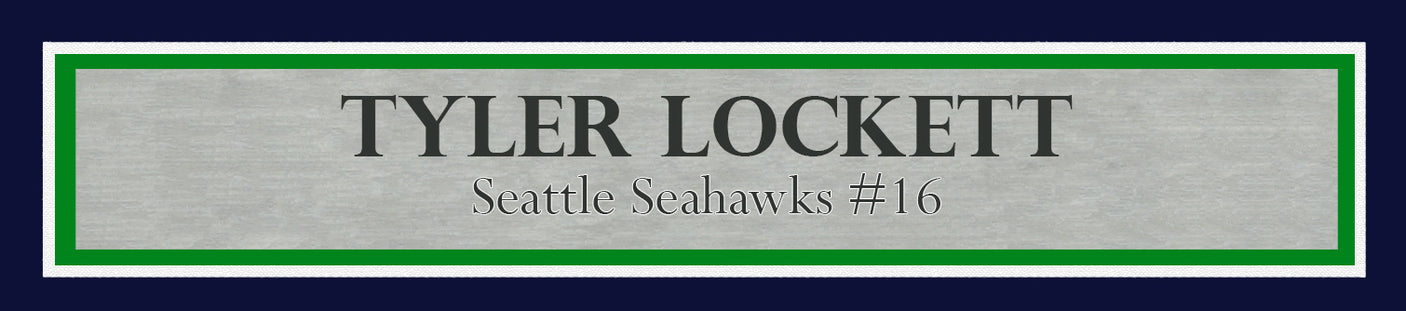 Tyler Lockett Autographed Framed 8x10 Photo Seattle Seahawks Color Rush Green MCS Holo Stock #210976
