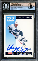Wayne Gretzky Autographed 1991-92 Score Canadian Card #295 Los Angeles Kings Beckett BAS #16176119