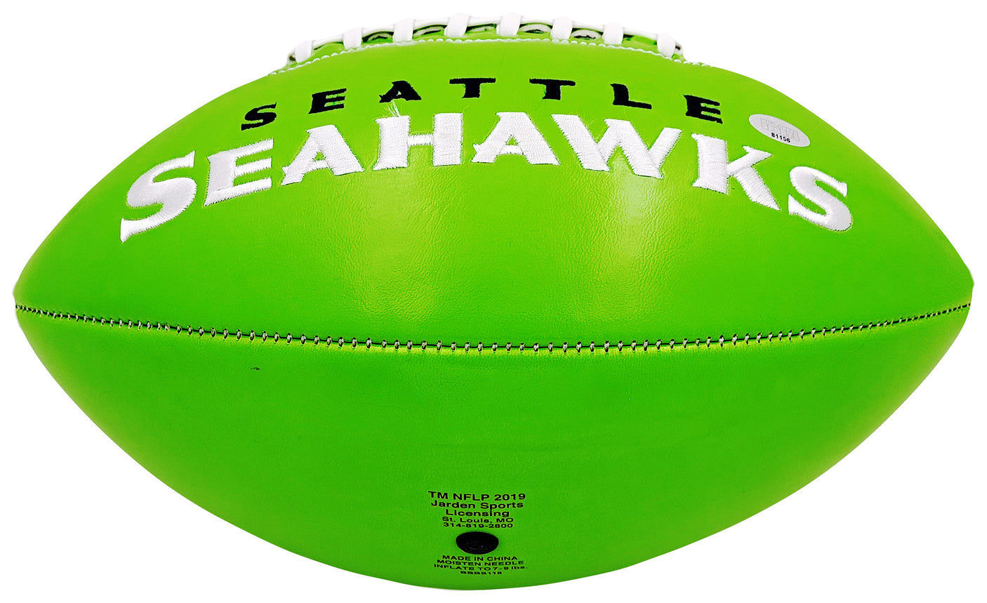 Uchenna Nwosu Autographed Seattle Seahawks Green Logo Football MCS Holo Stock #211035