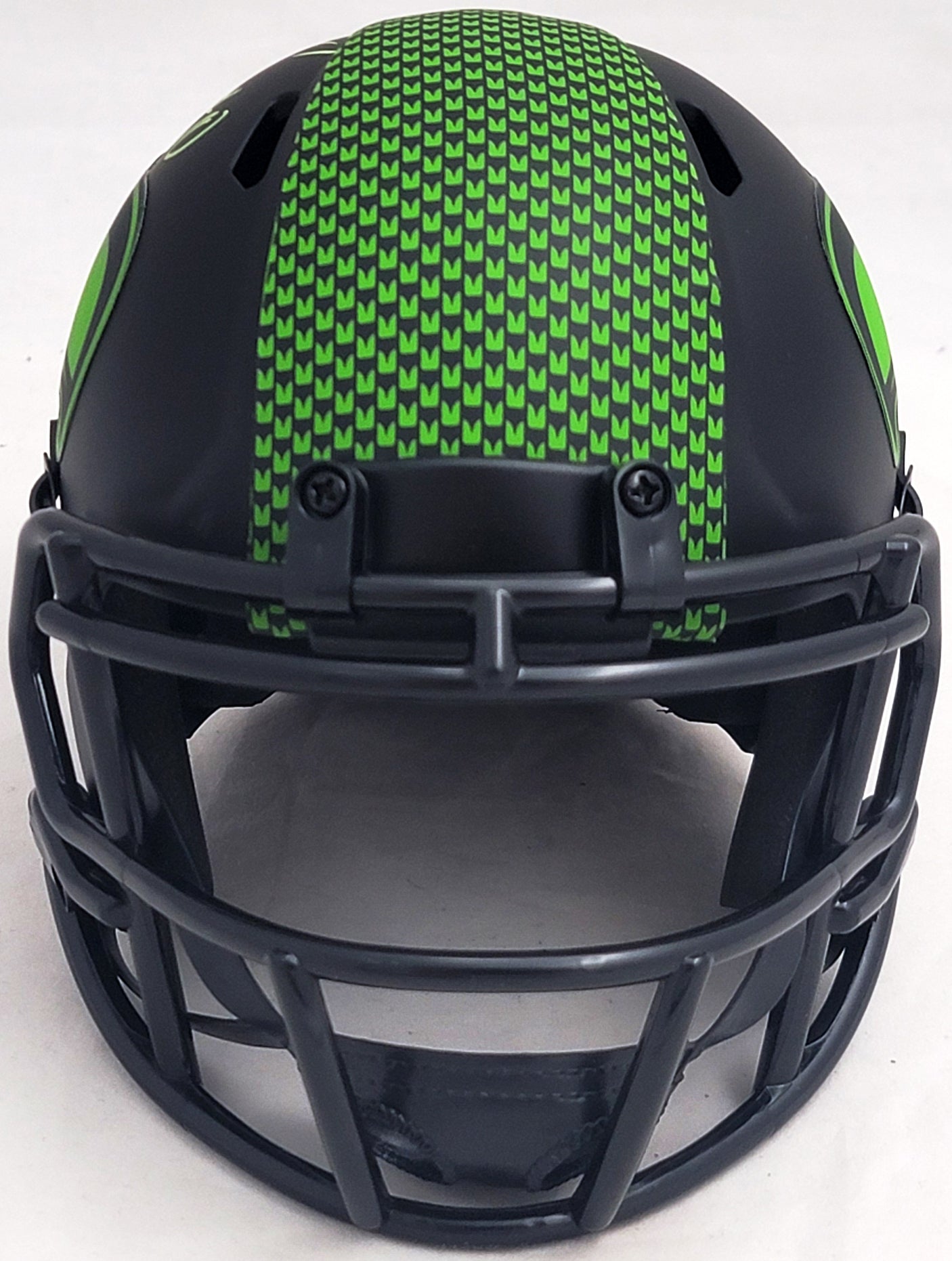 Uchenna Nwosu Autographed Seattle Seahawks Eclipse Black Speed Mini Helmet MCS Holo Stock #211039