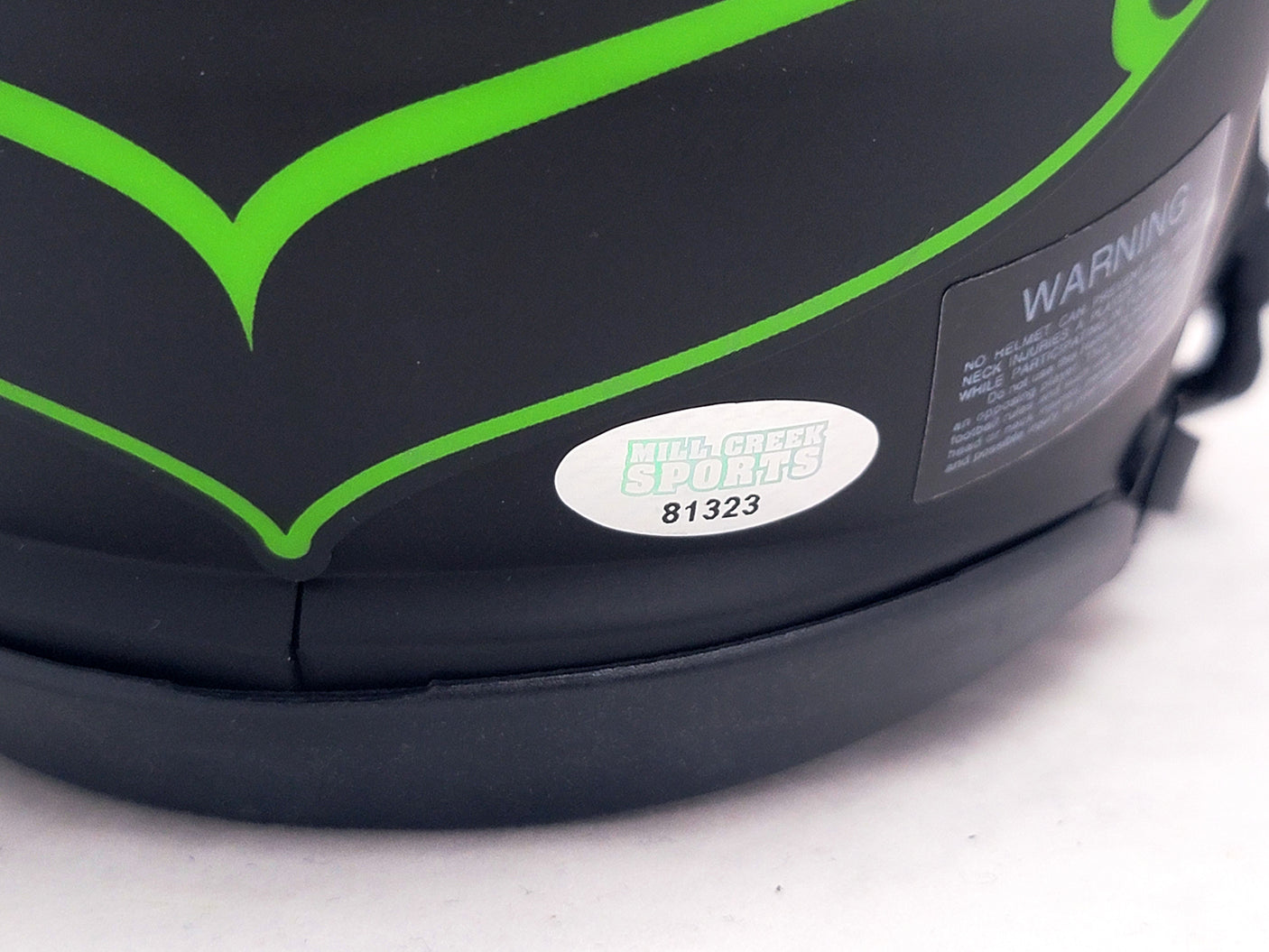 Uchenna Nwosu Autographed Seattle Seahawks Eclipse Black Speed Mini Helmet MCS Holo Stock #211039