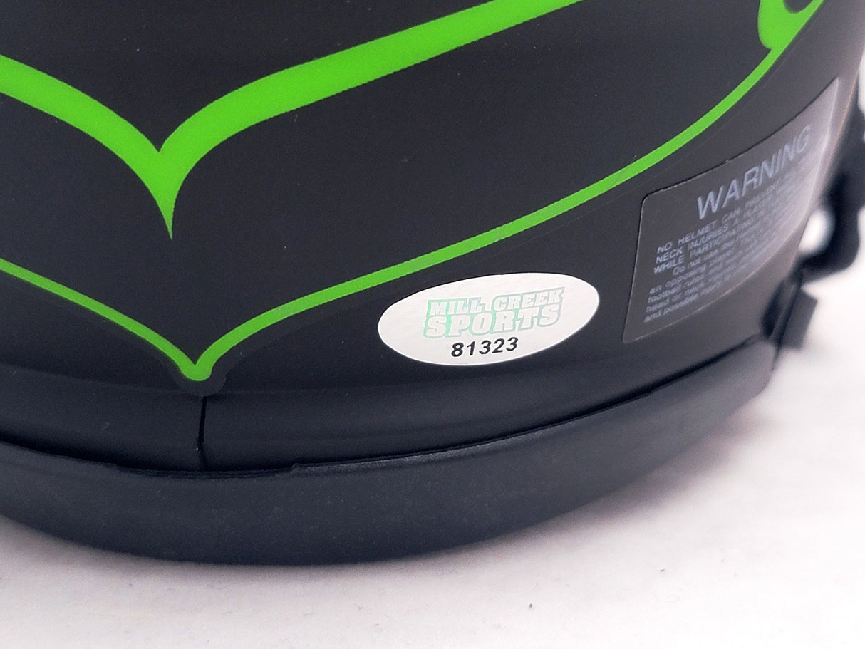 Uchenna Nwosu Autographed Seattle Seahawks Eclipse Black Speed Mini Helmet MCS Holo Stock #211039
