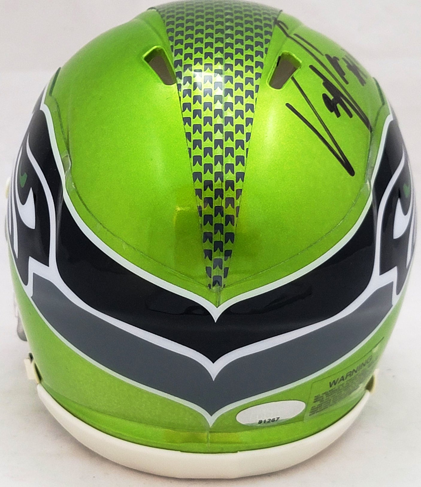 Uchenna Nwosu Autographed Seattle Seahawks Flash Green Speed Mini Helmet MCS Holo Stock #211037