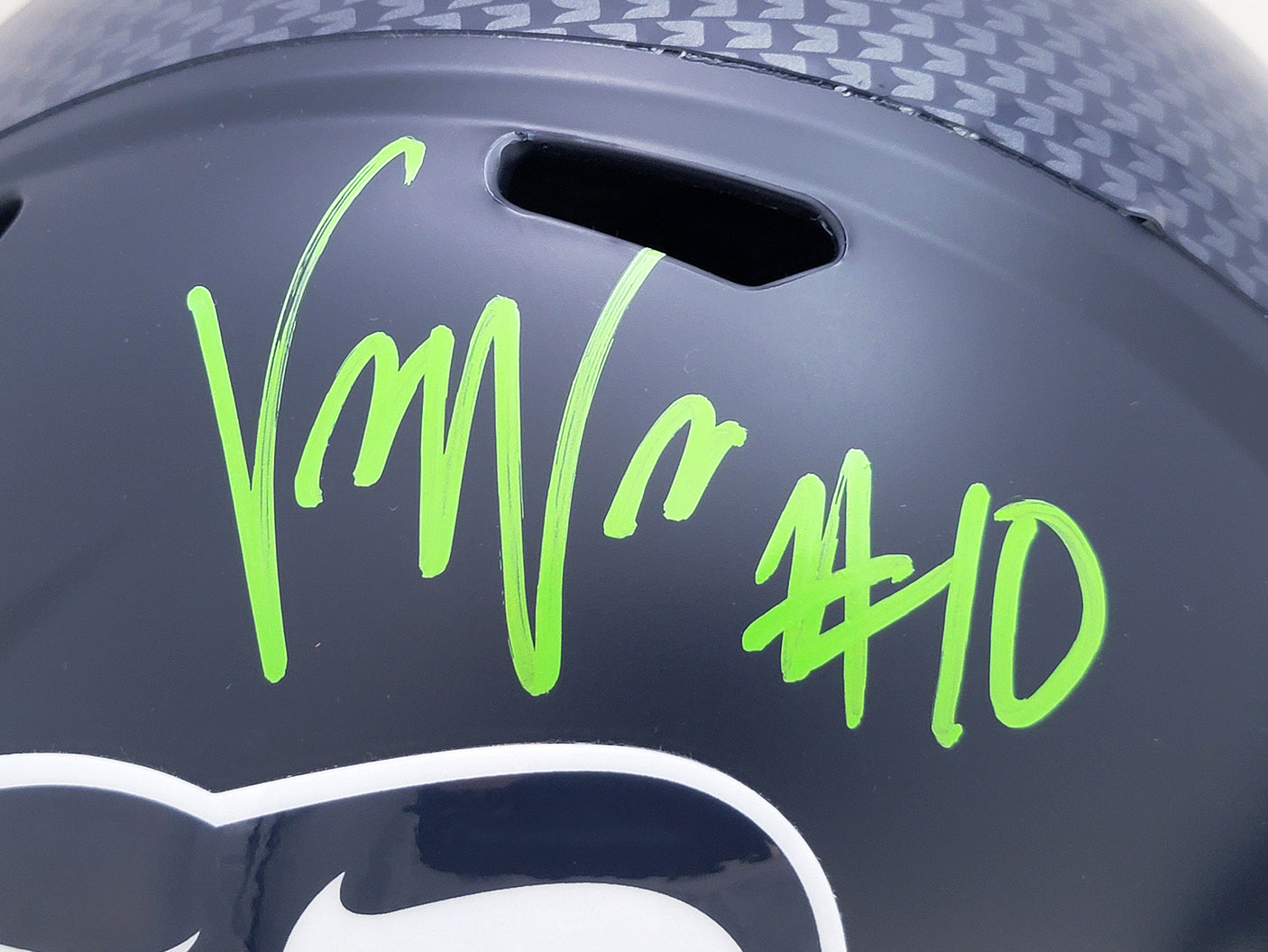 Uchenna Nwosu Autographed Seattle Seahawks Blue Full Size Replica Speed Helmet MCS Holo Stock #211032