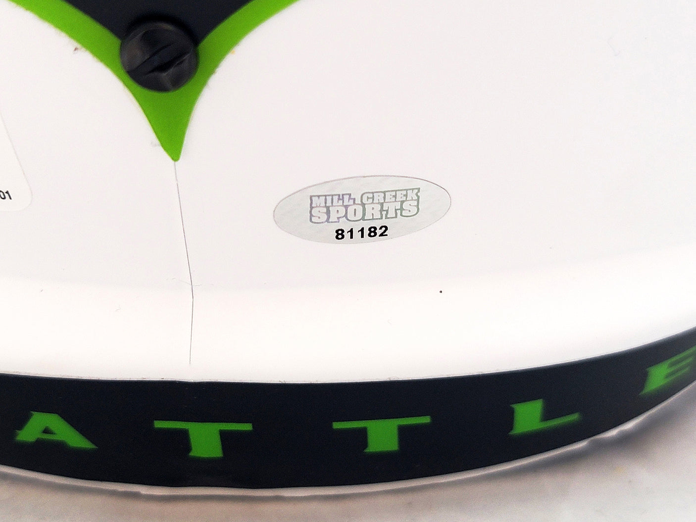 Uchenna Nwosu Autographed Seattle Seahawks Lunar Eclipse White Full Size Replica Speed Helmet MCS Holo Stock #211033