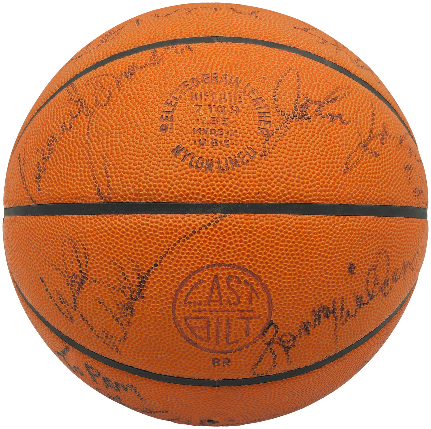 1979-80 Seattle Supersonics Team Autographed Official Wilson NBA Game Ball Basketball With 13 Signatures Including Lenny Wilkens & Fred Brown Beckett BAS #AD43574
