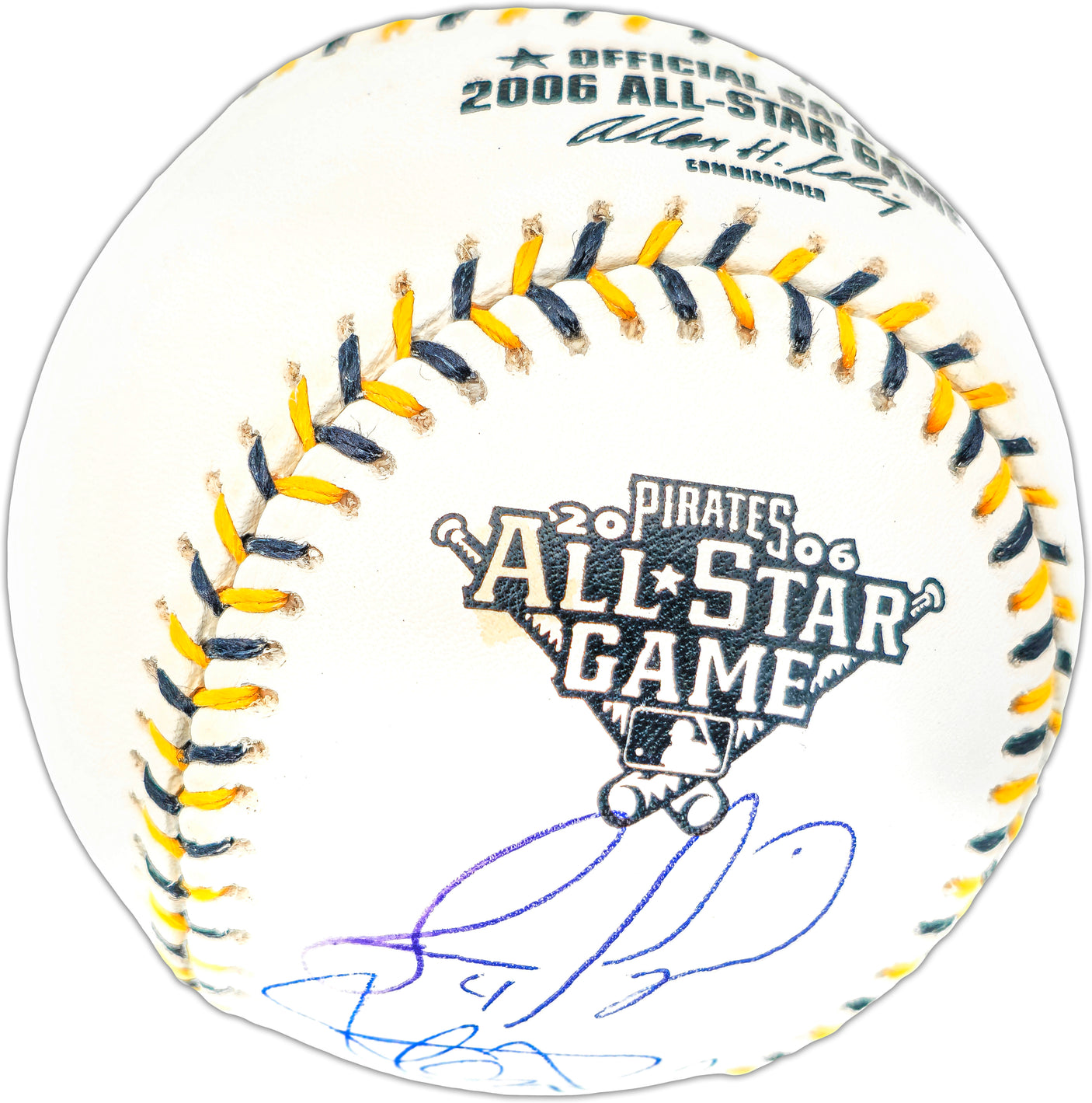 Ichiro Suzuki & Jose Lopez Autographed Official 2006 All Star Game Logo Game Baseball Seattle Mariners IS Holo & Beckett BAS Witness QR Stock #238612