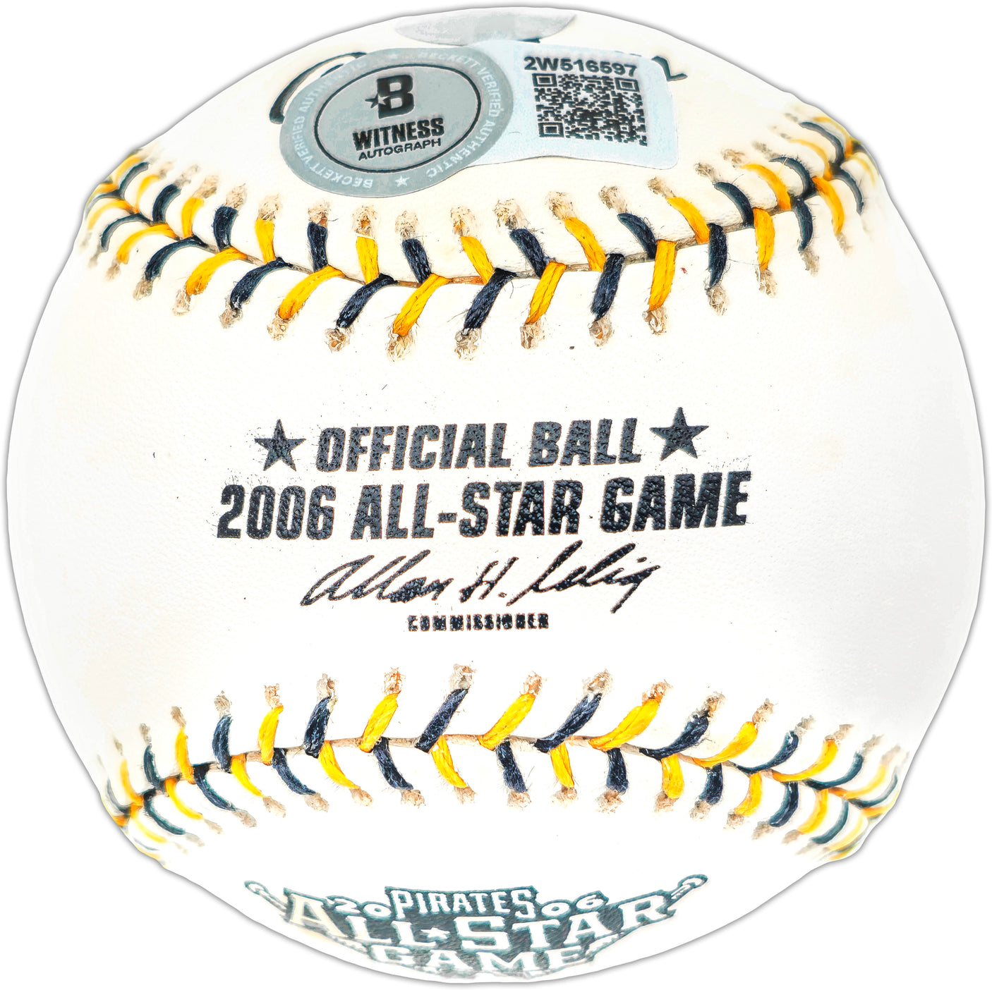 Ichiro Suzuki & Jose Lopez Autographed Official 2006 All Star Game Logo Game Baseball Seattle Mariners IS Holo & Beckett BAS Witness QR Stock #238612