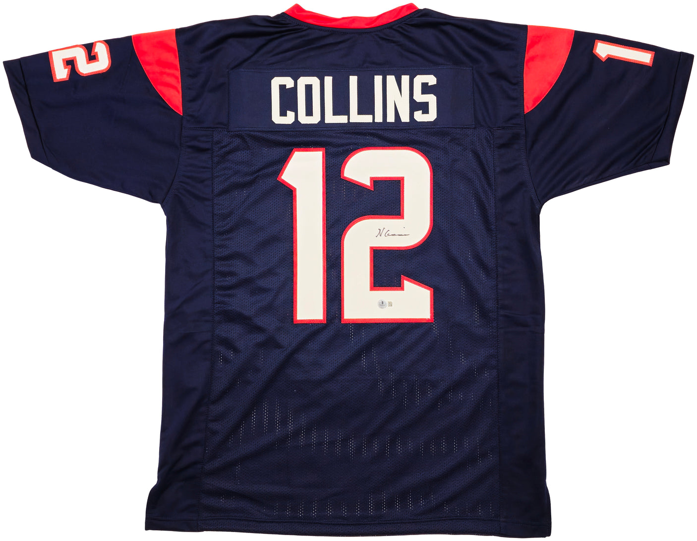 Houston Texans Nico Collins Autographed Blue Jersey Beckett BAS QR Stock #238361