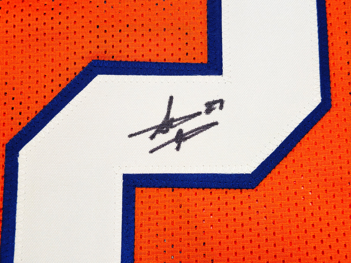 Denver Broncos Steve Atwater Autographed Orange Jersey Beckett BAS Witness Stock #238329