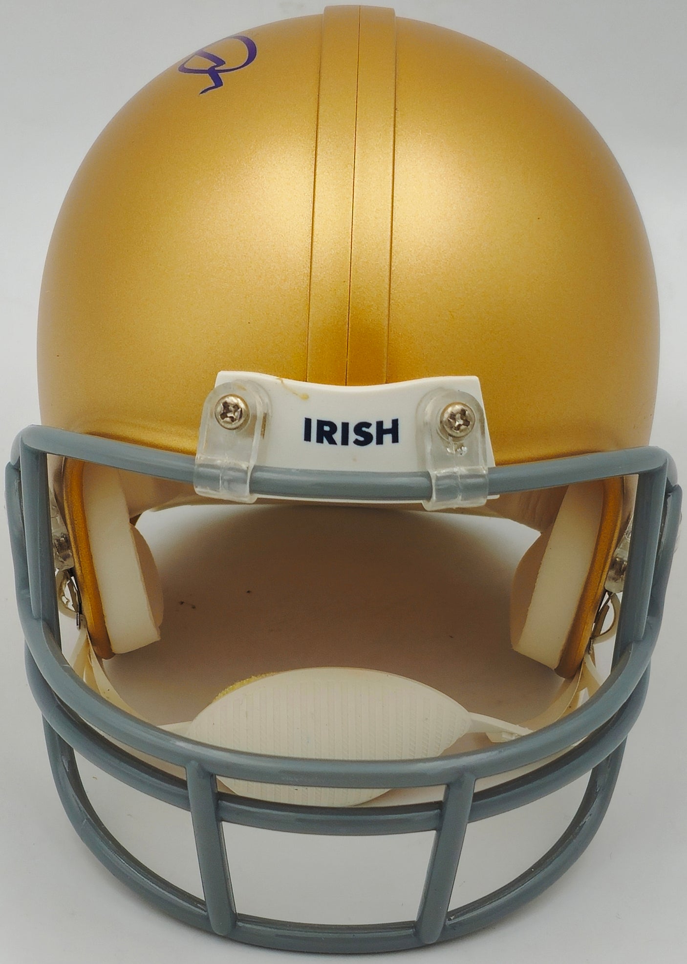 Joe Montana Autographed Notre Dame Fighting Irish Gold Mini Helmet PSA/DNA Stock #238343
