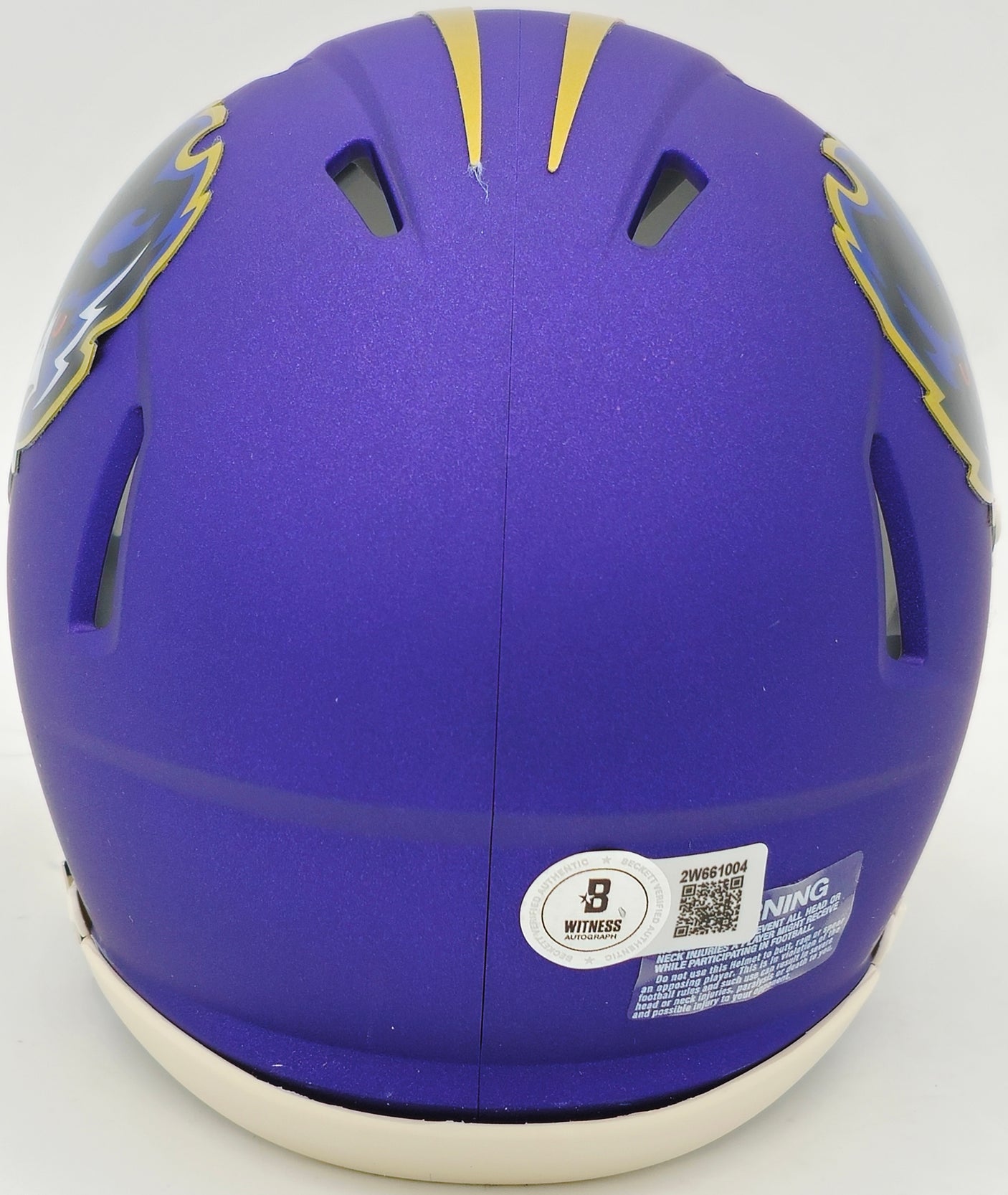 Rashod Bateman Autographed Baltimore Ravens 2024 Alternate Purple Speed Mini Helmet Beckett BAS Witness Stock #238351