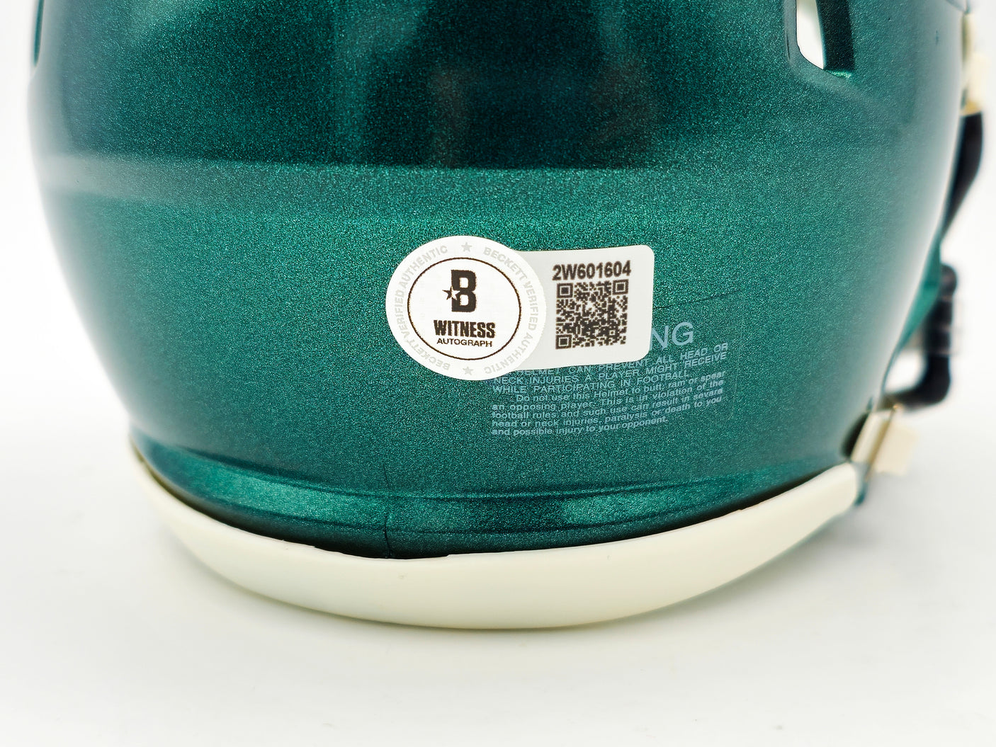 Jalen Carter Autographed Philadelphia Eagles Green Speed Mini Helmet Beckett BAS Witness Stock #238567