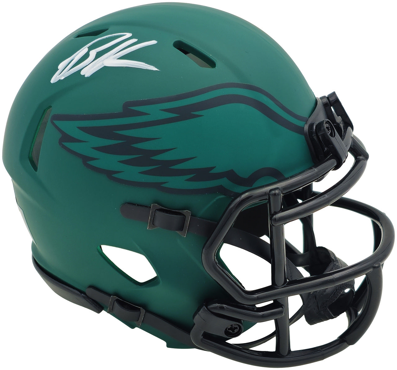 Brandon Graham Autographed Philadelphia Eagles Rave Green Speed Mini Helmet Beckett BAS Witness Stock #238571