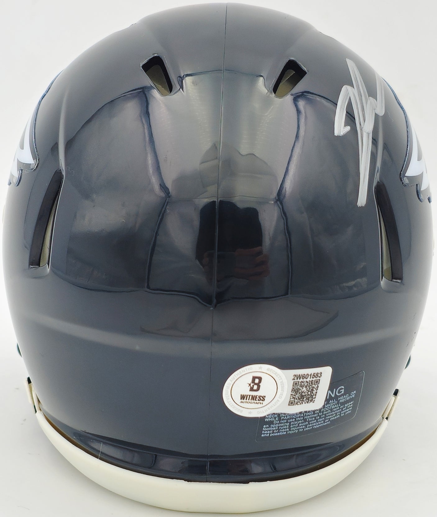 Jalen Carter Autographed Philadelphia Eagles 2022 Alternate Black Speed Mini Helmet Beckett BAS Witness Stock #238569