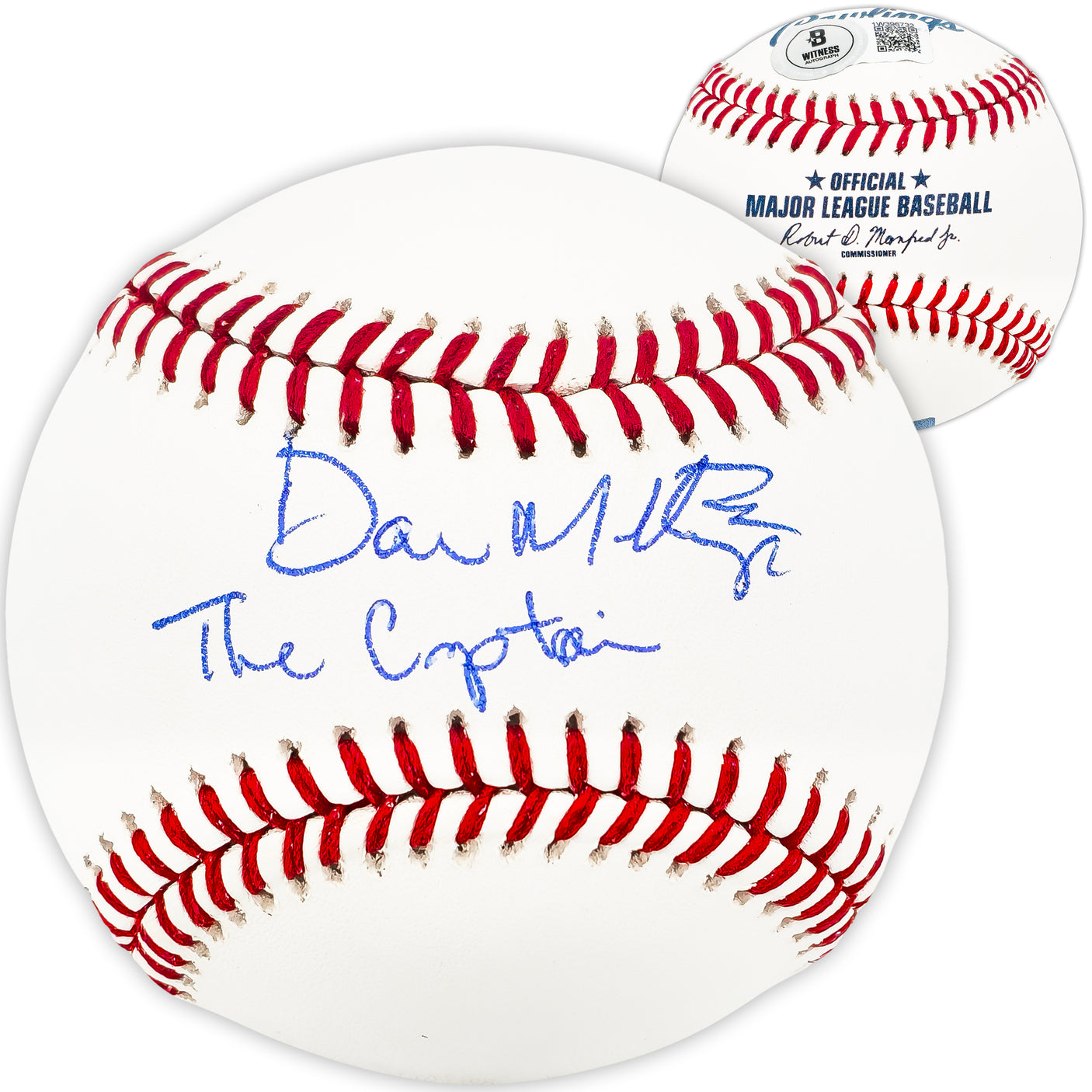 Don Mattingly Autographed Official MLB Baseball New York Yankees "The Captain" Beckett BAS Witness Stock #224693