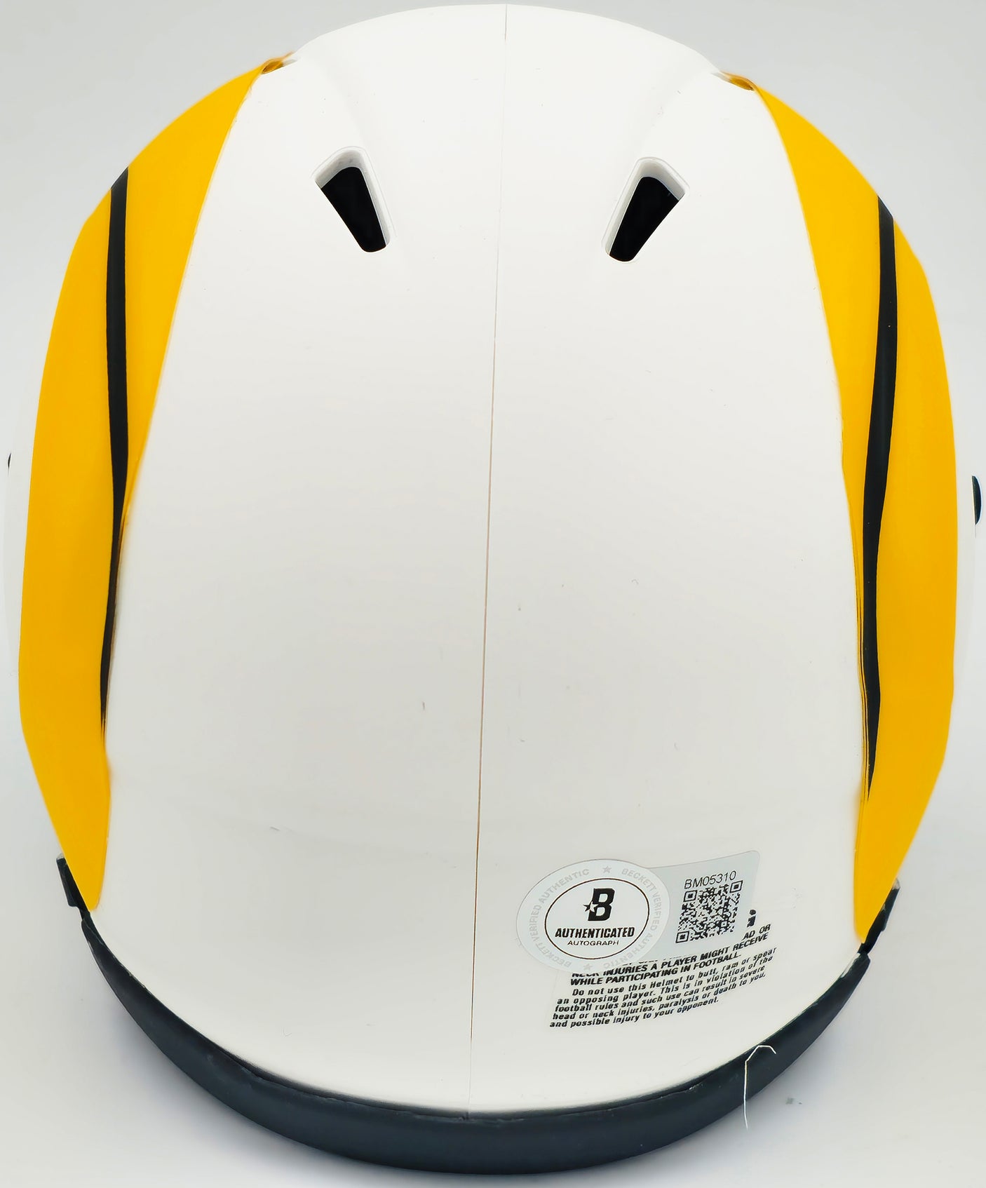 Kyren Williams Autographed Los Angeles Rams Lunar Eclipse White Speed Mini Helmet Beckett BAS Witness Stock #224760