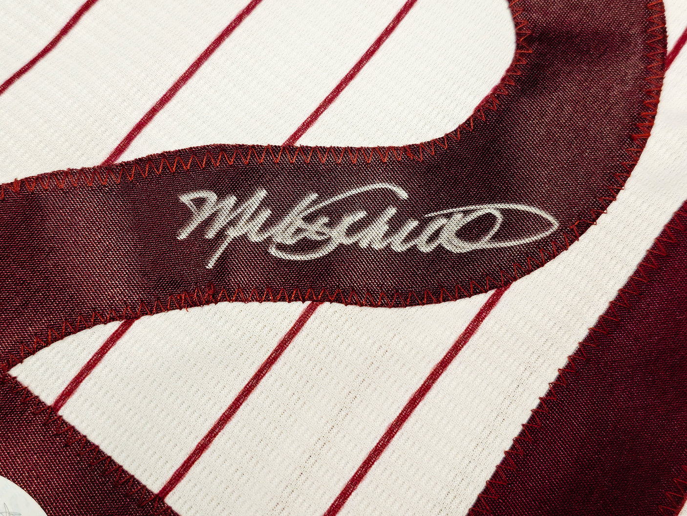 Philadelphia Phillies Mike Schmidt Autographed White Pinstripes Nike Cooperstown Collection Jersey Size Large JSA Stock #224682