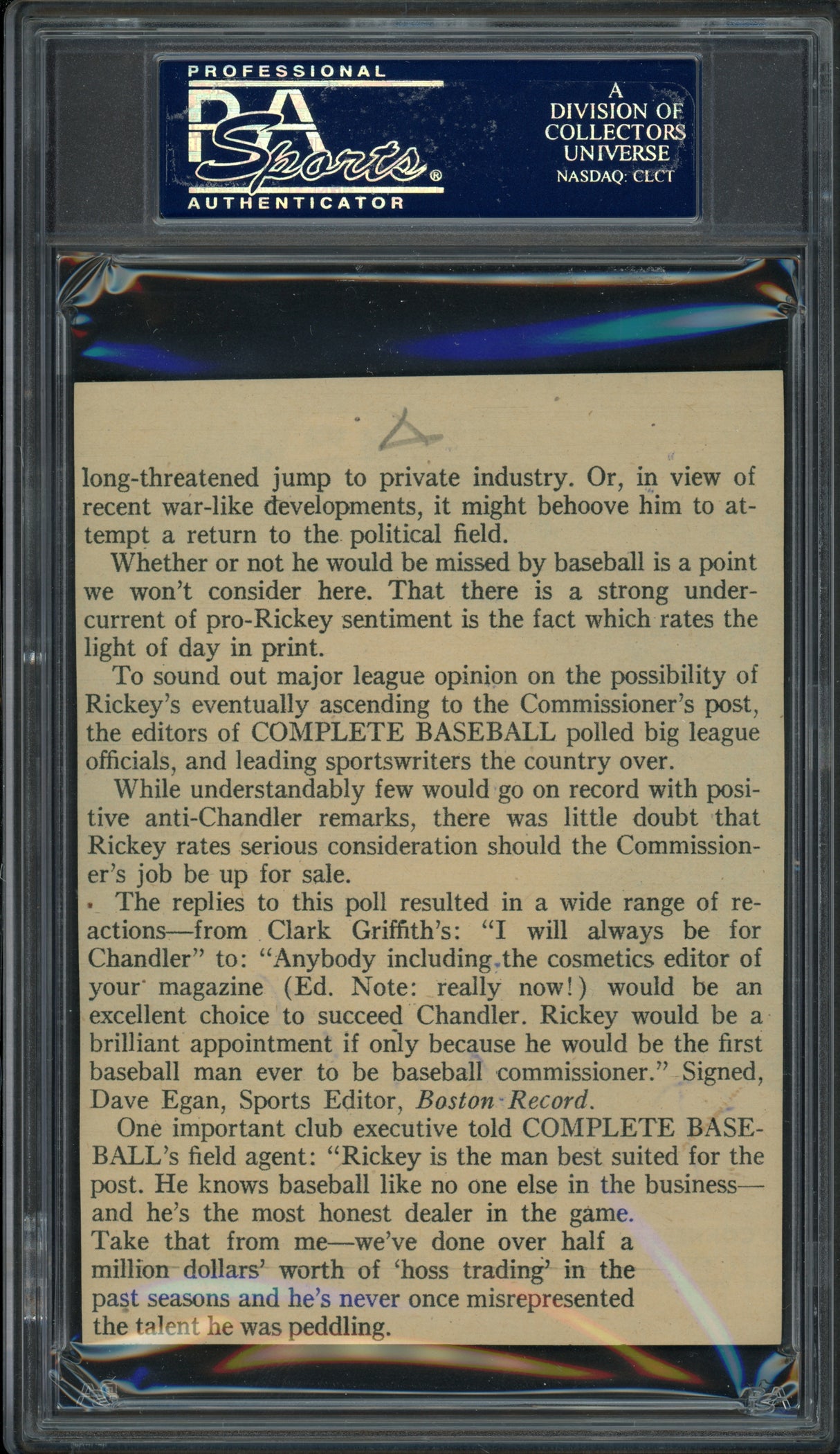 Danny O'Connell Autographed 3.5x5 Magazine Page Photo Pittsburgh Pirates PSA/DNA #83908599