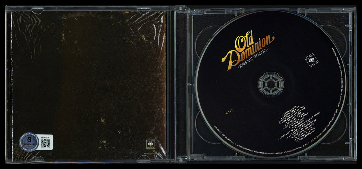 Old Dominion Autographed "Odies But Goodies" CD Cover Signed By All 5 Band Members Beckett BAS #AE08279
