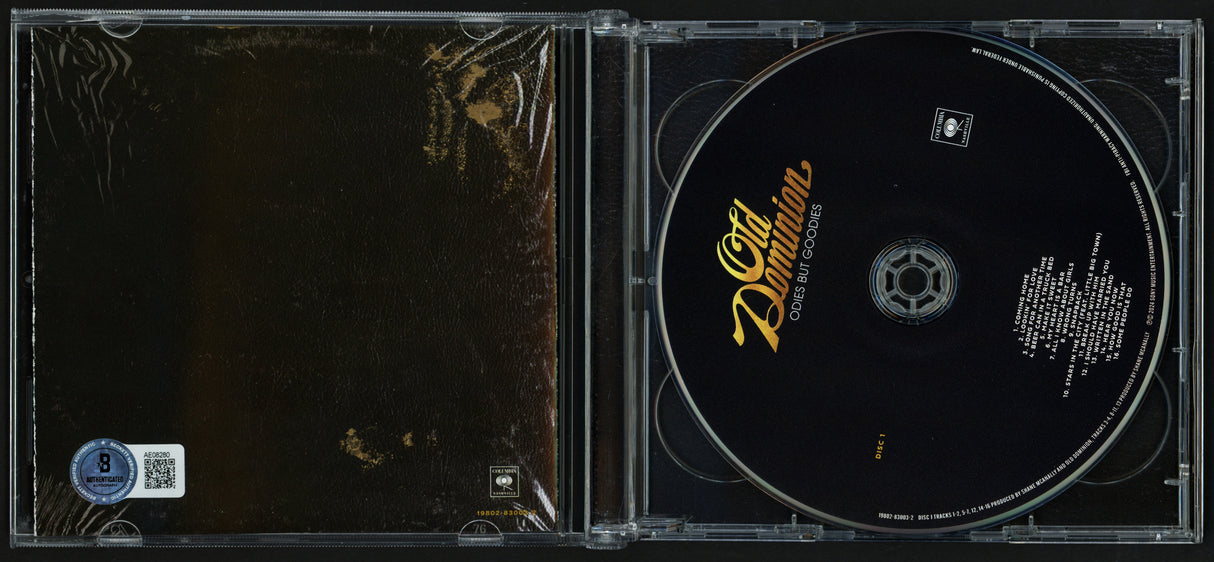 Old Dominion Autographed "Odies But Goodies" CD Cover Signed By All 5 Band Members Beckett BAS #AE08280