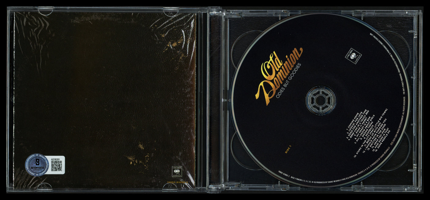 Old Dominion Autographed "Odies But Goodies" CD Cover Signed By All 5 Band Members Beckett BAS #AE08281
