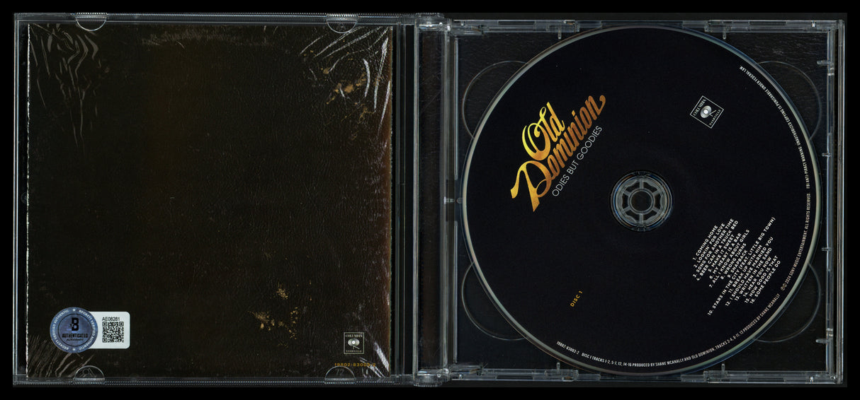 Old Dominion Autographed "Odies But Goodies" CD Cover Signed By All 5 Band Members Beckett BAS #AE08281