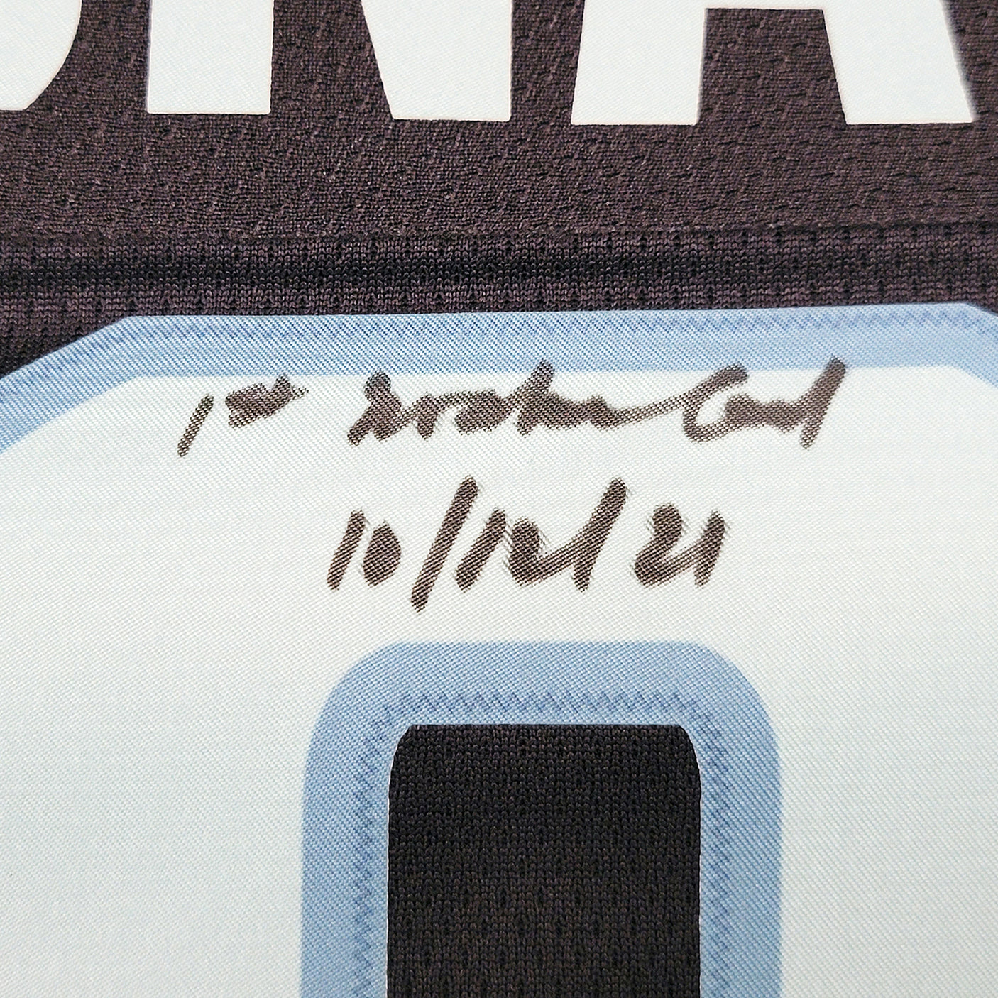 Seattle Kraken Ryan Donato Autographed Blue Fanatics Jersey Size XL "1st Kraken Goal" Fanatics Holo Stock #211730