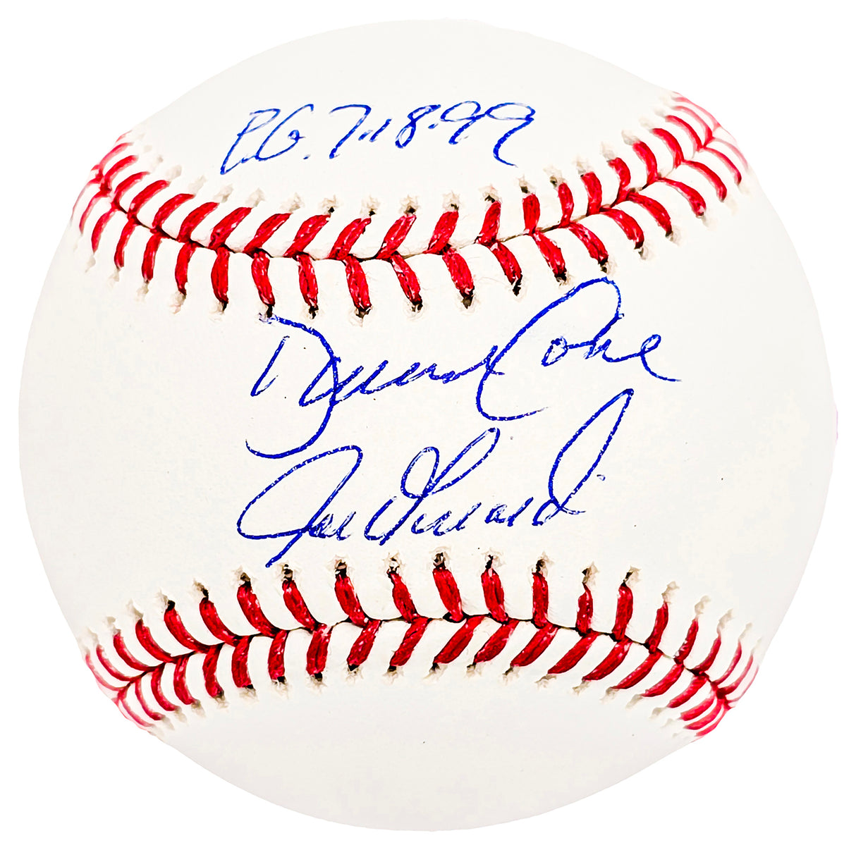 David Cone & Joe Girardi Autographed Official MLB Baseball New York Yankees "PG 7.18.99" Beckett BAS Witness Stock #212252