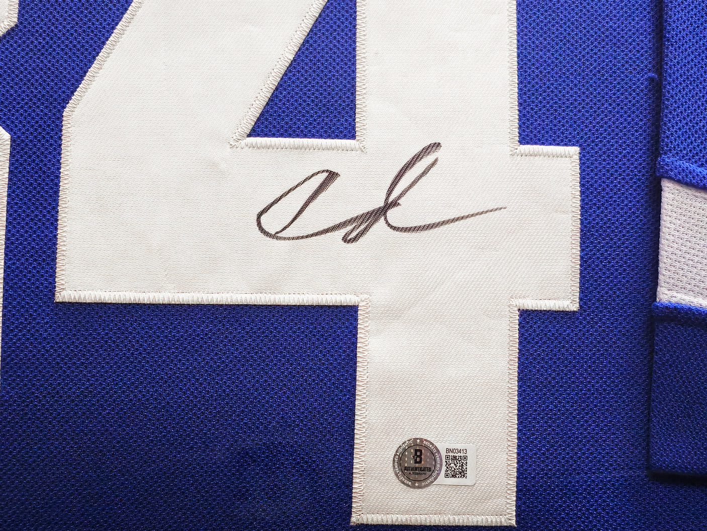 Toronto Maple Leafs Auston Matthews Autographed Framed Blue Adidas Authentic Jersey Beckett BAS QR #BN03413