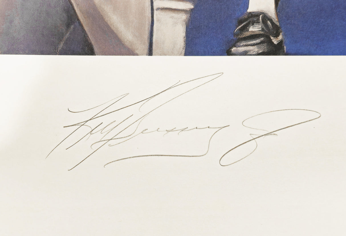 Ken Griffey Jr. Autographed 21x30 Lithograph Photo Seattle Mariners #253/295 Beckett BAS QR #BP55379