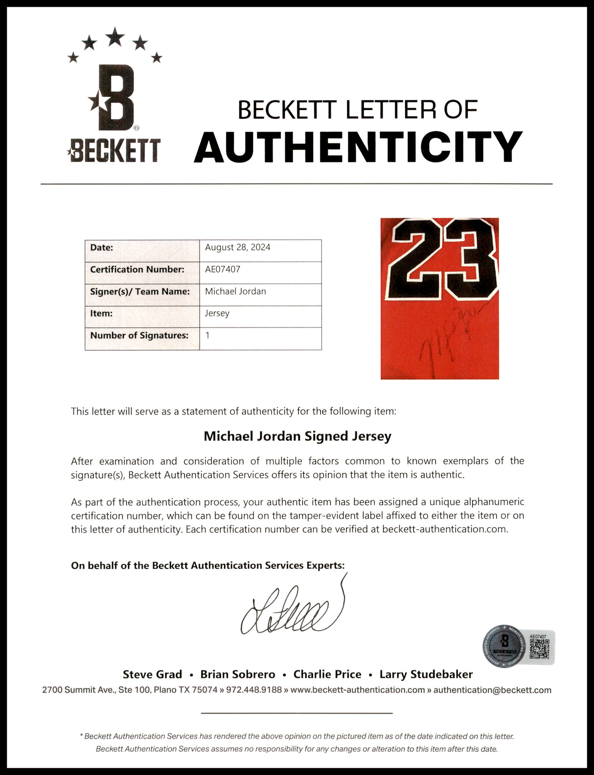 Chicago Bulls Michael Jordan Autographed Framed Red Authentic Jersey Vintage Signature PSA/DNA & Beckett BAS #AE07407