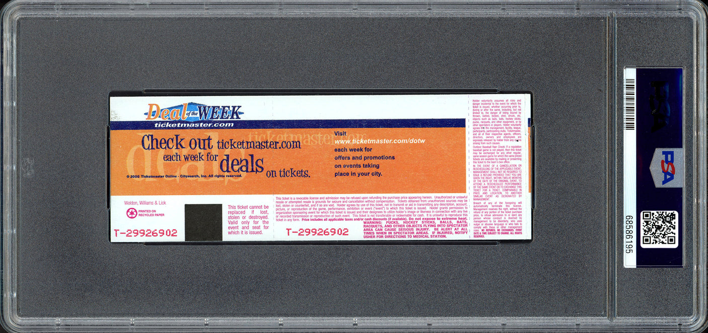 Ichiro Suzuki Autographed March 2nd, 2001 Spring Training Ticket Stub Seattle Mariners PSA 3 Auto Grade Gem Mint 10 "3-2-01" PSA/DNA #68586195