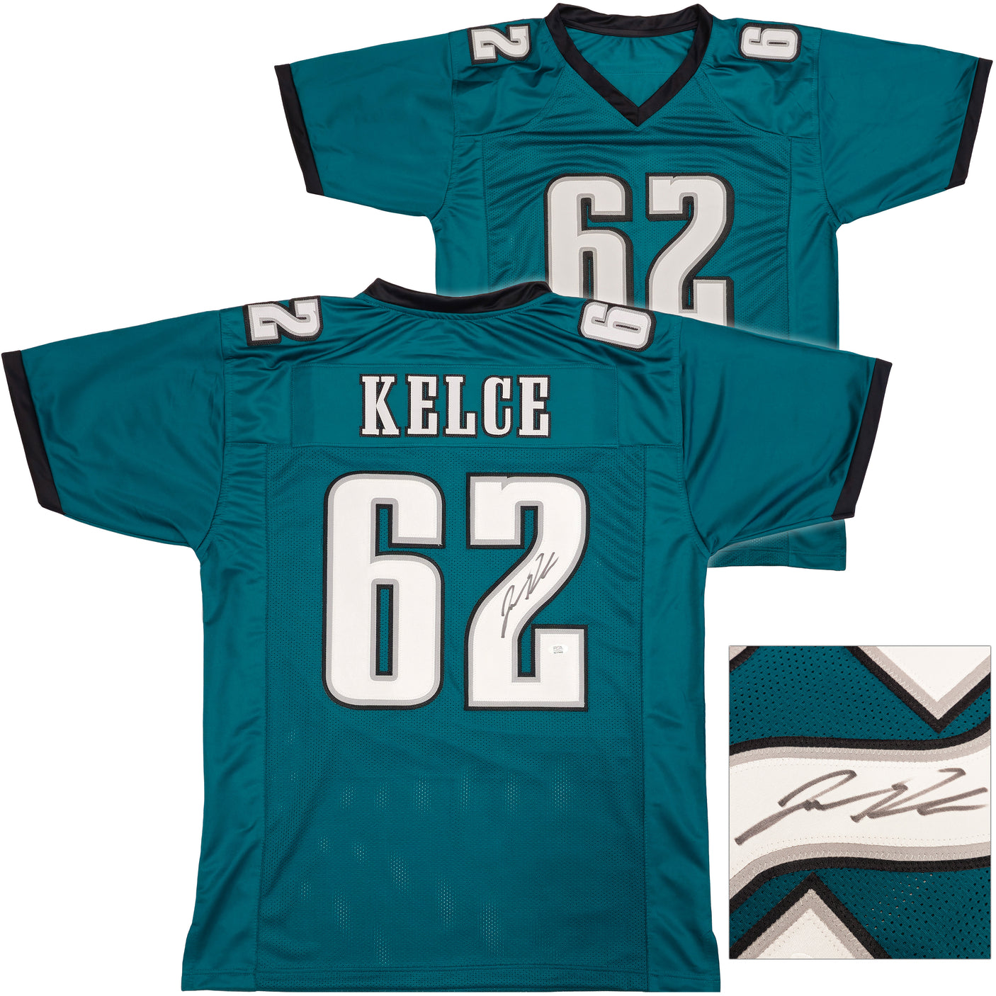 Philadelphia Eagles Jason Kelce Autographed Green Jersey PSA/DNA Stock #238788