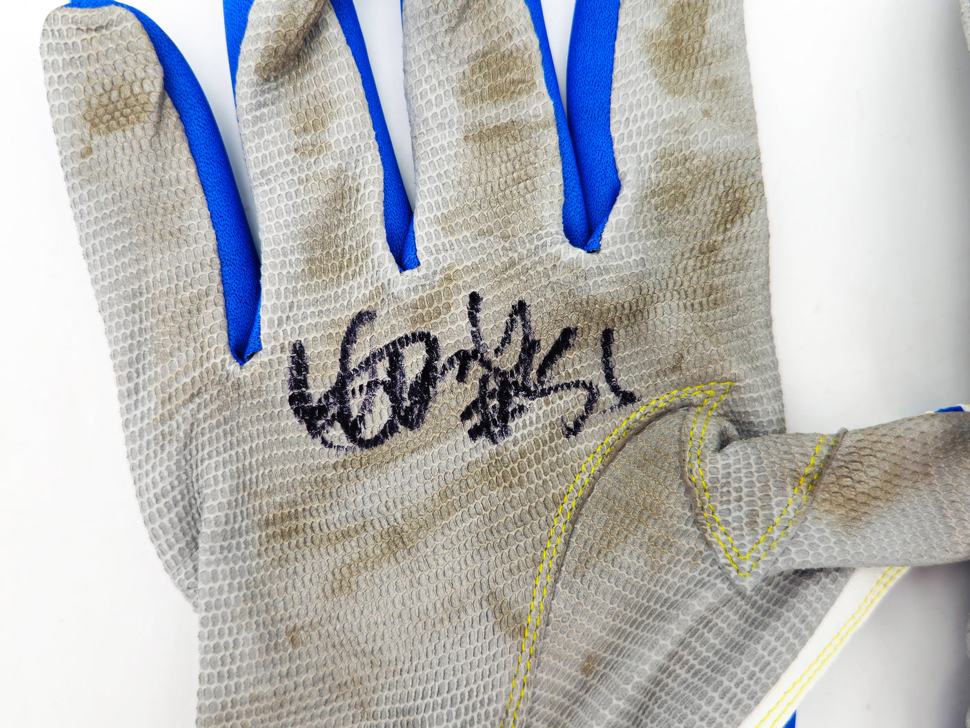 Ichiro Suzuki Autographed Pair of Blue & Grey Mizuno Game Used Batting Gloves Seattle Mariners "#51" IS Holo SKU #238824