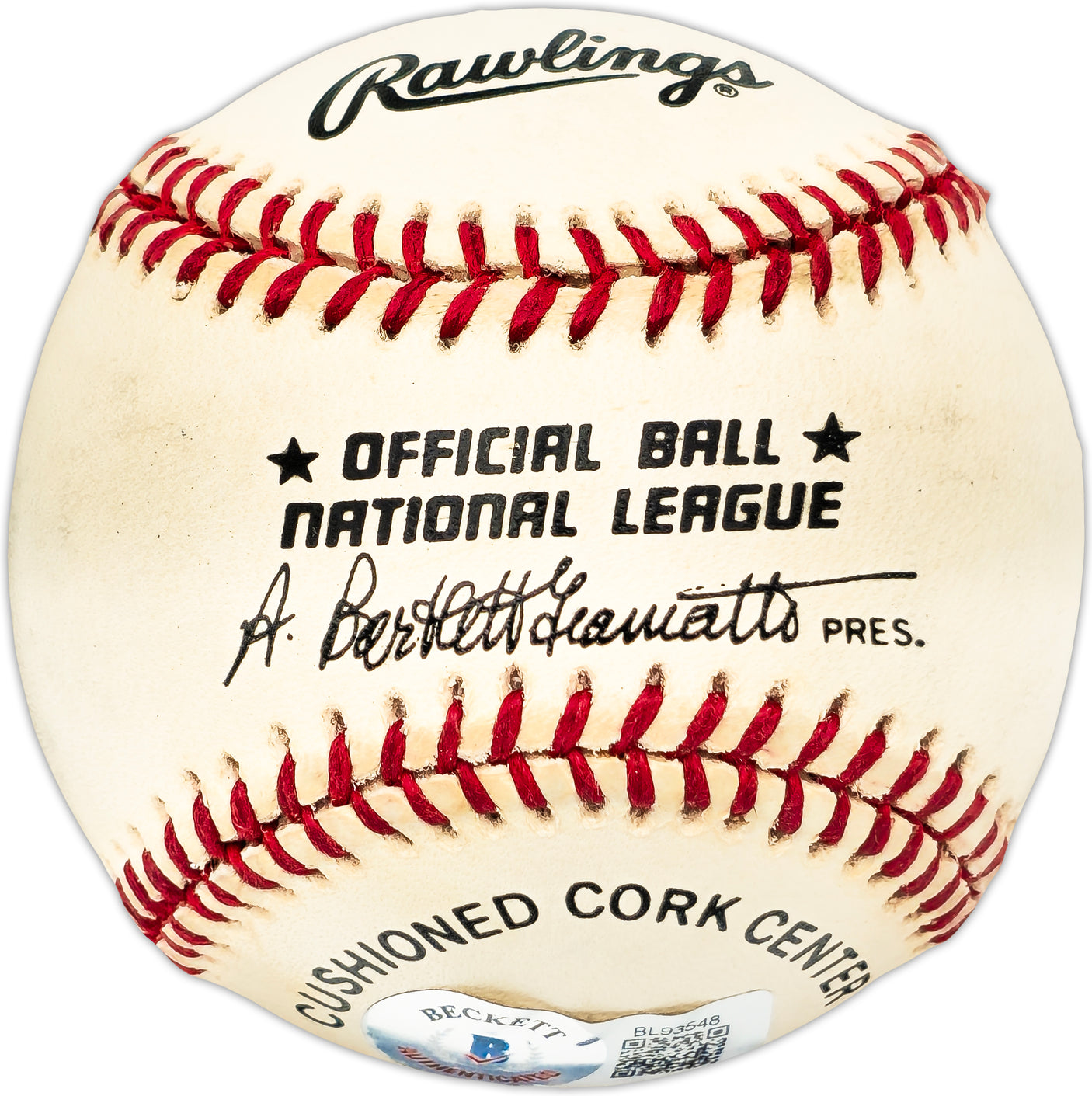 Mike Schmidt Autographed Official NL Baseball Philadelphia Phillies Beckett BAS QR #BL93548