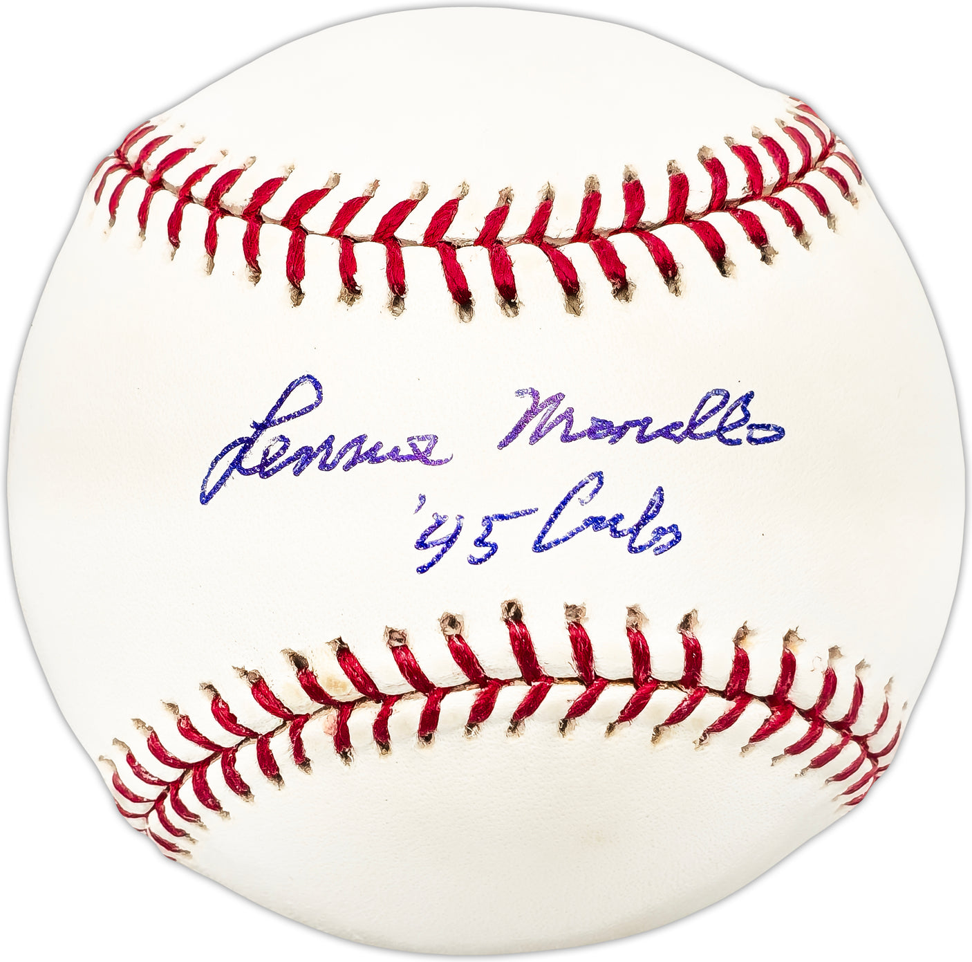 Lennie Merullo Autographed Official MLB Baseball Chicago Cubs "45 Cubs" Beckett BAS QR #BL93635