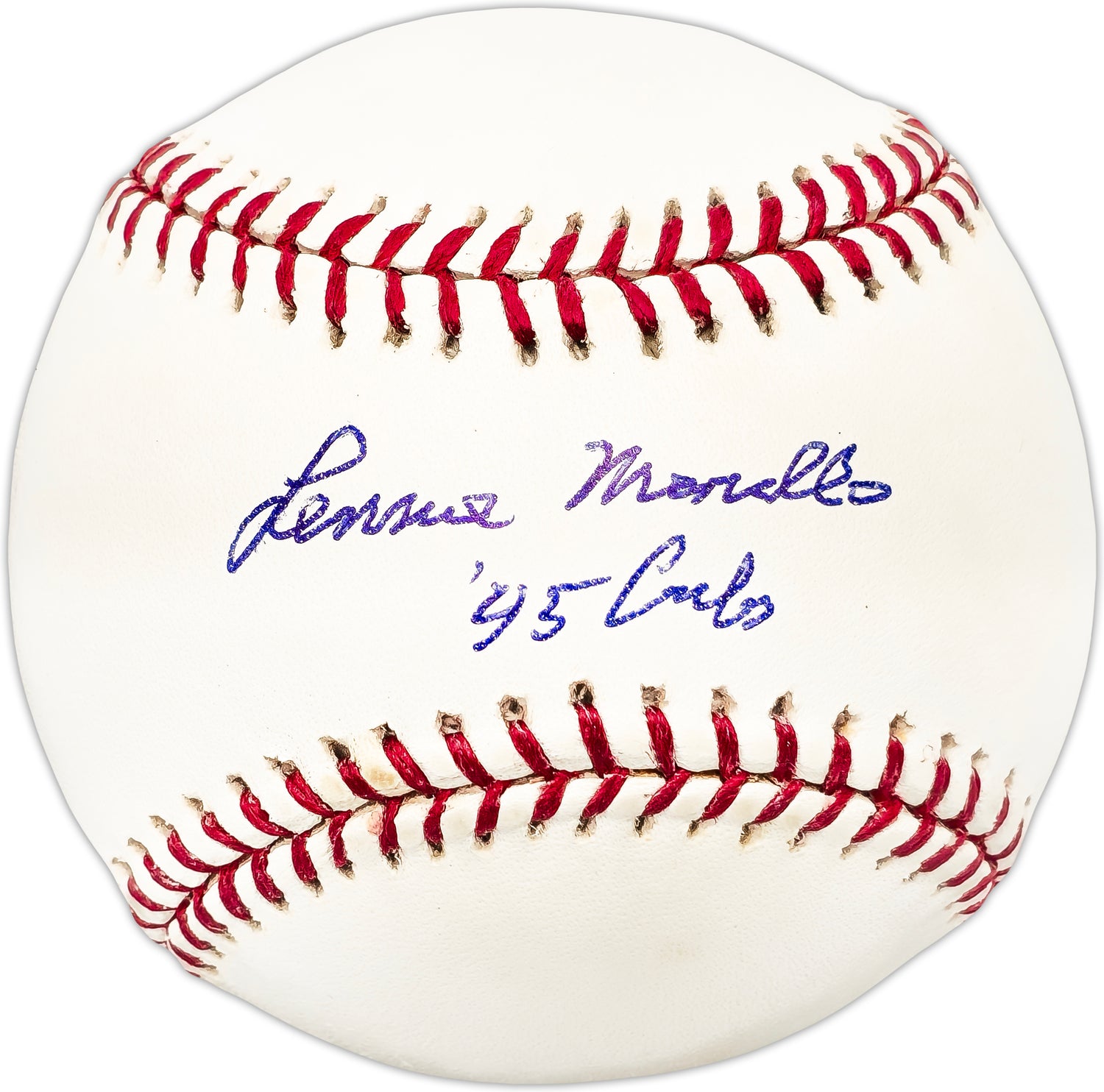 Lennie Merullo Autographed Official MLB Baseball Chicago Cubs "45 Cubs" Beckett BAS QR #BL93635
