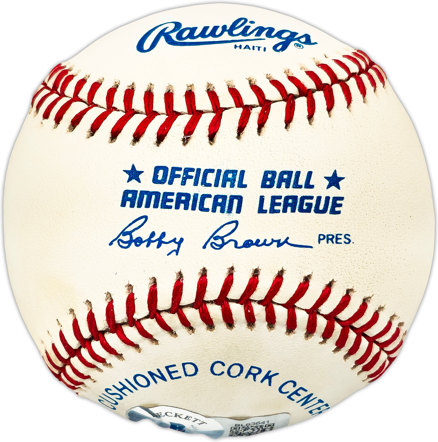Ewald Lefty Pyle Autographed Official AL Baseball Browns, Braves Beckett BAS QR #BL93641