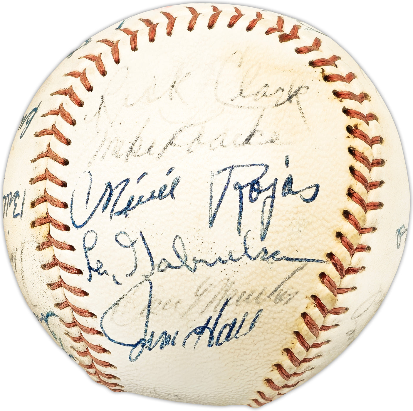 1967 California Angels Team Autographed Official Angels Logo With 25 Signatures Baseball SKU #225436