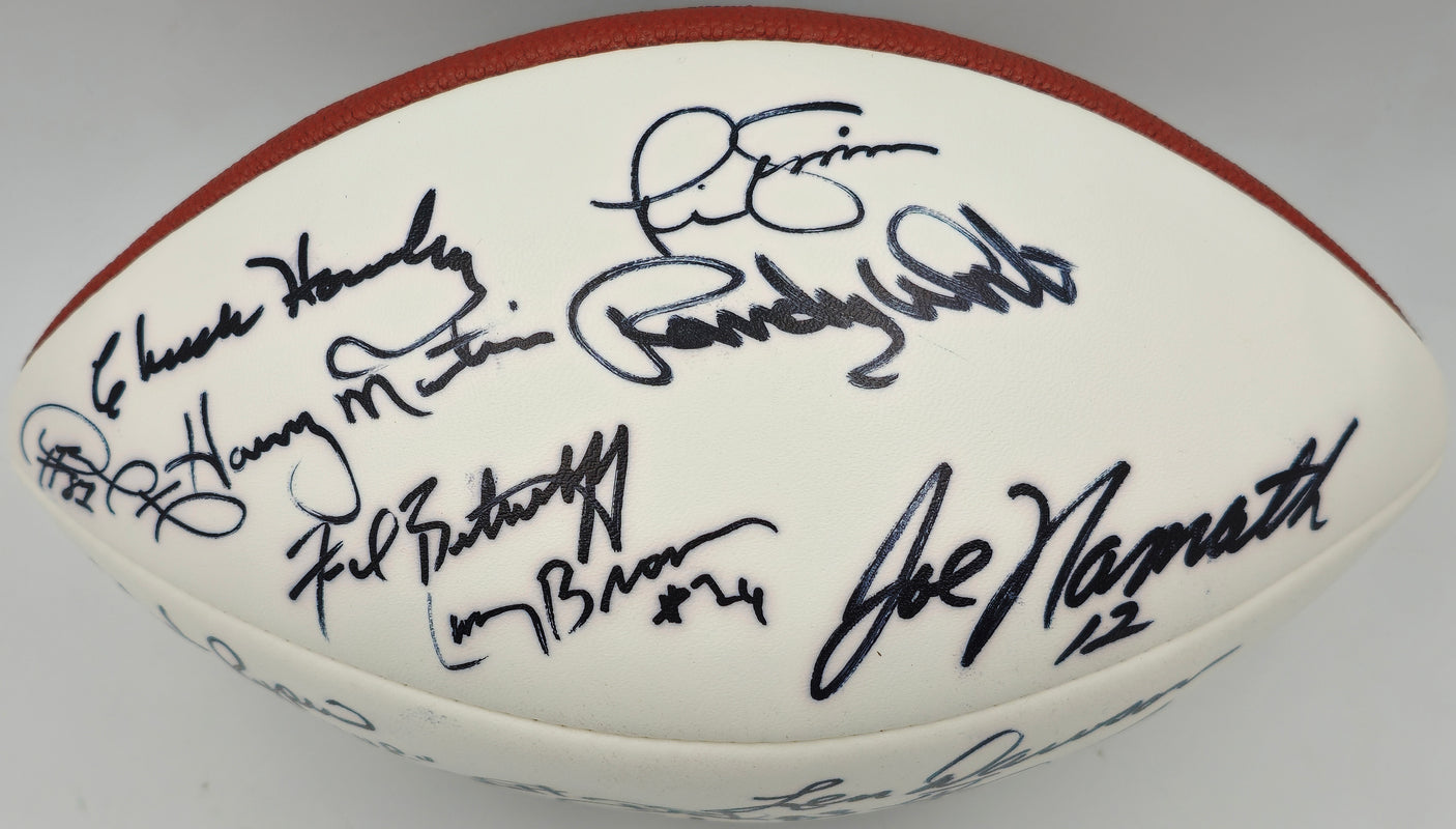 Super Bowl MVP's Autographed White Wilson NFL Football With 16 Signatures Including Joe Namath PSA/DNA #AB10133