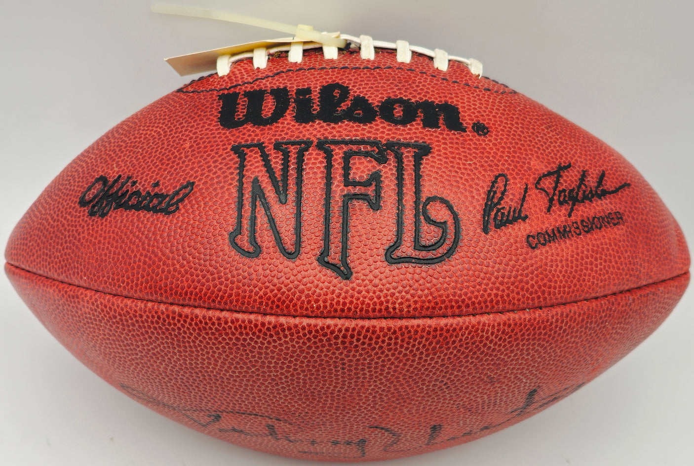 Johnny Unitas Autographed Official NFL Leather Football Baltimore Colts Beckett BAS #A75827