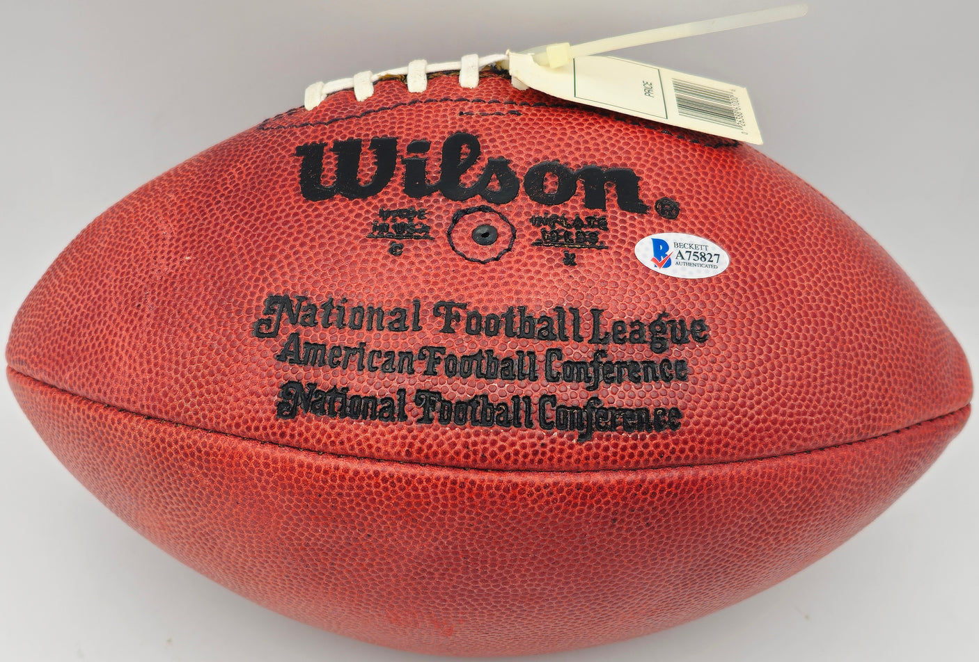 Johnny Unitas Autographed Official NFL Leather Football Baltimore Colts Beckett BAS #A75827